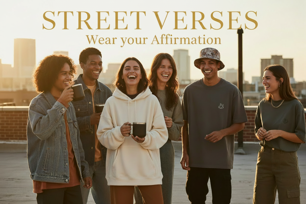 Street Verses Banner Matte Gold
